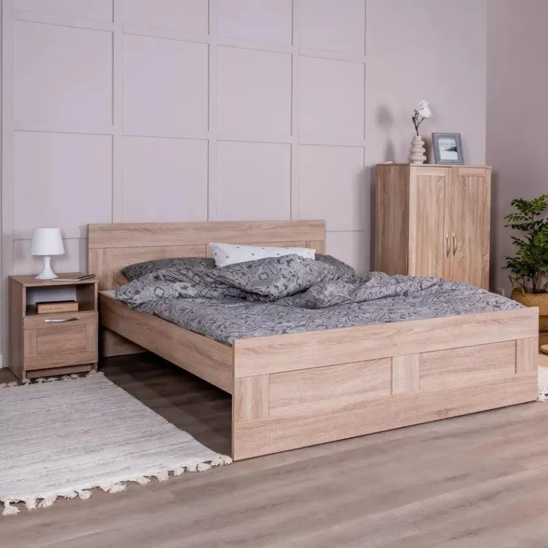 СИРИУС кровать двойная, сонома