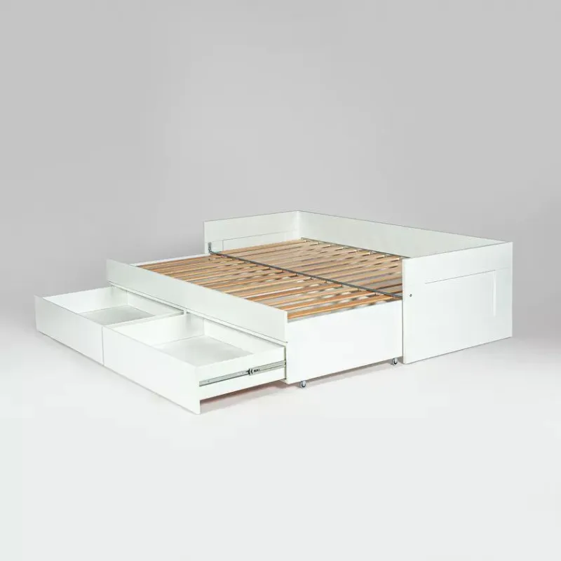 СИРИУС кровать раздвижная с ящиками 90х200 белая